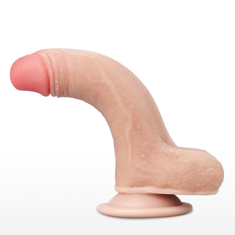 Sliding Skin Dual Layer Dong - Flesh 17.8 cm (7'') Dong with Flexible Skin - Silk and Sin