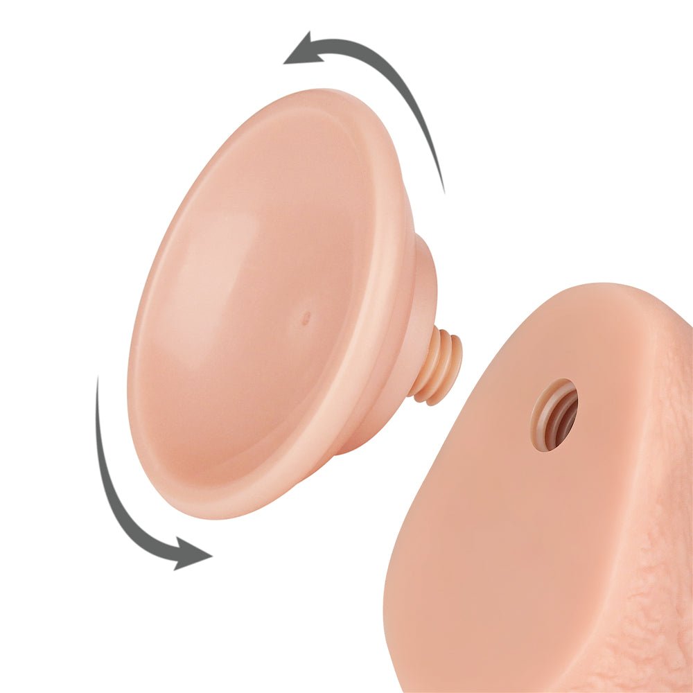 Sliding Skin Dual Layer Dong - Flesh 19.5 cm (7.5'') Dong with Flexible Skin - Silk and Sin