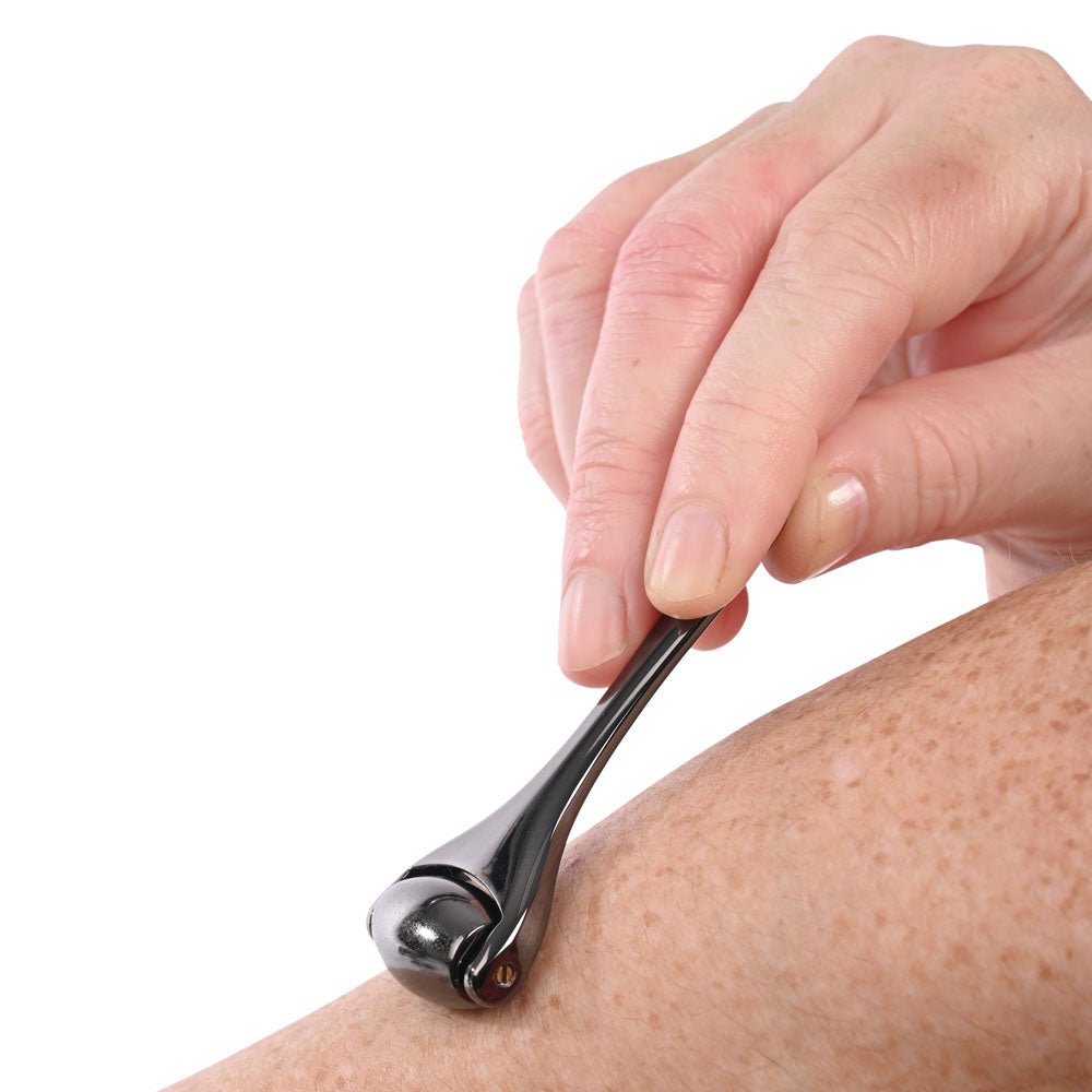 S&M Exs & Ohs Temperature Play Sensory Roller - Gunmetal Roller - silkandsin