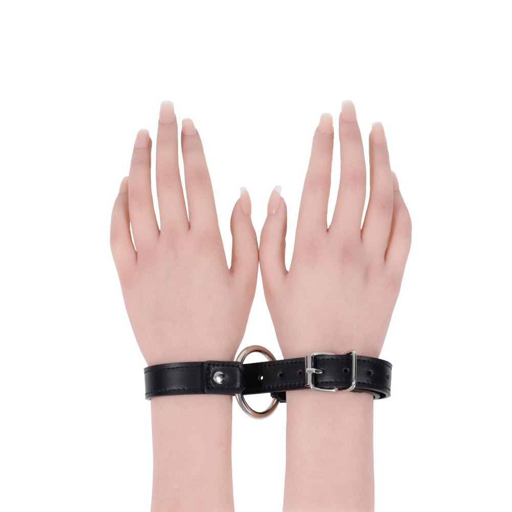 S&M Shadow Convertible Cuffs - Black Restraints - Silk and Sin