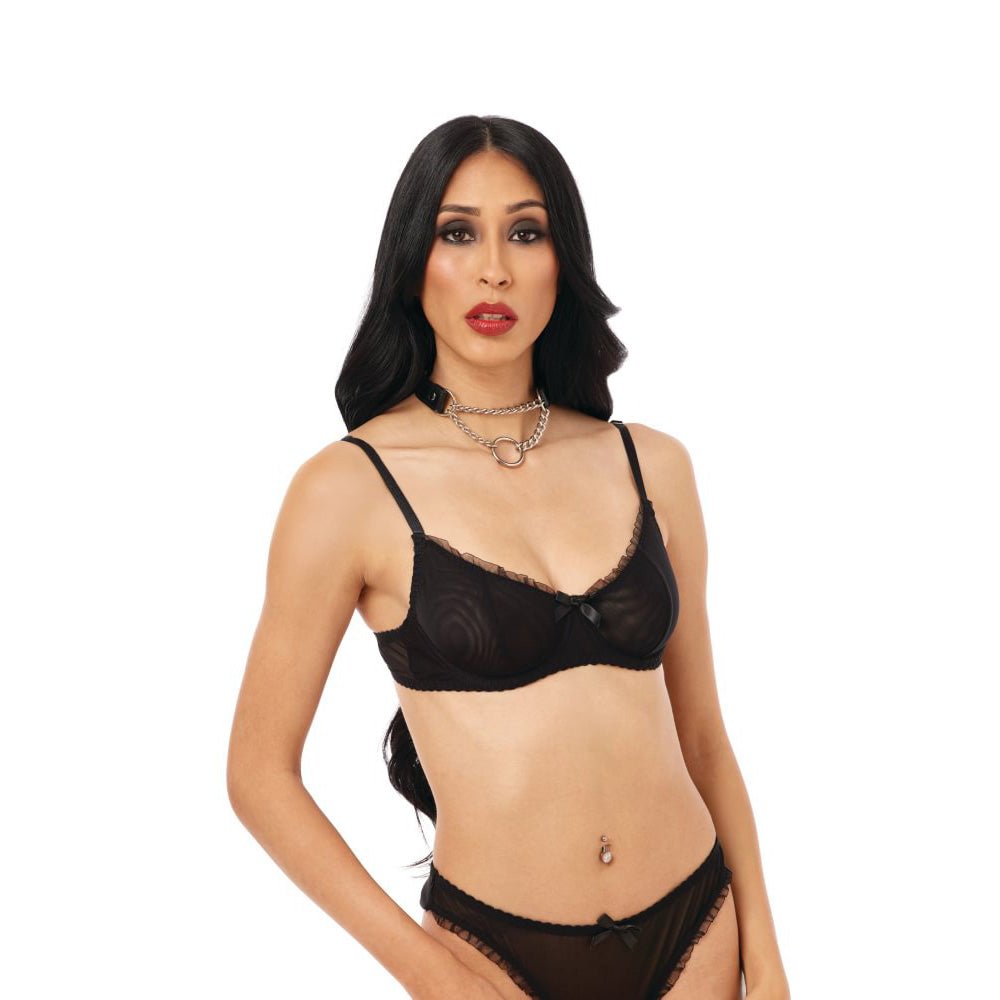 S&M Shadow Day Collar - Black Collar - Silk and Sin