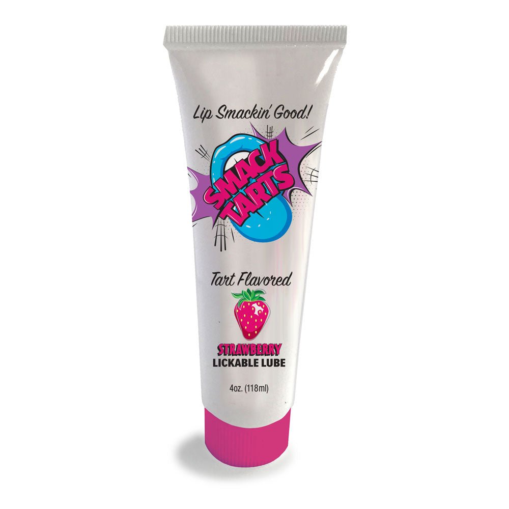 Smack Tarts - Sour Strawberry - Sour Strawberry Flavoured Lubricant - 120 ml Tube - Silk and Sin