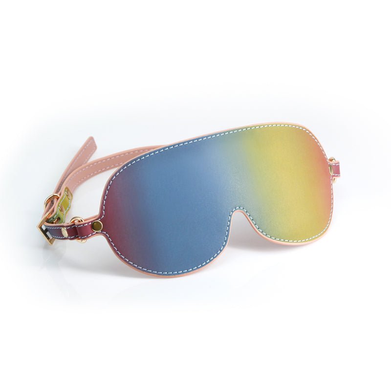 Spectra Bondage Blindfold - Rainbow - Rainbow Eye Restraint - Silk and Sin