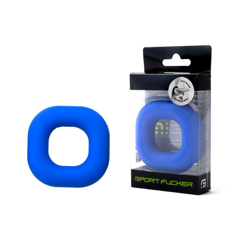 Sport Fucker Big Boner Ring - Blue Cock Ring - silkandsin