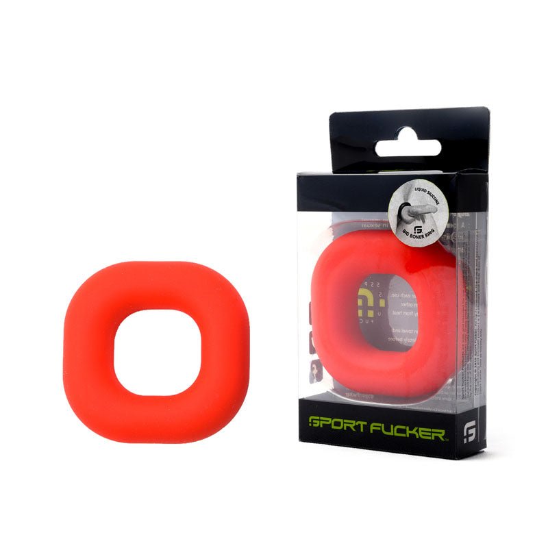 Sport Fucker Big Boner Ring - Red Cock Ring - silkandsin