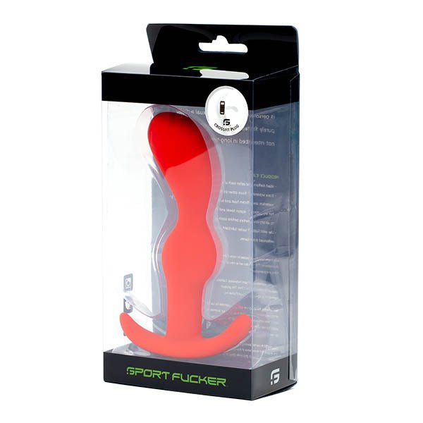 Sport Fucker CrossFit Plug - Red Medium Anal Plug - silkandsin