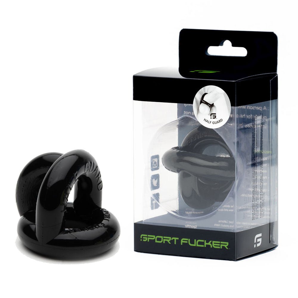 Sport Fucker Half Guard - Black Cock Ring - silkandsin