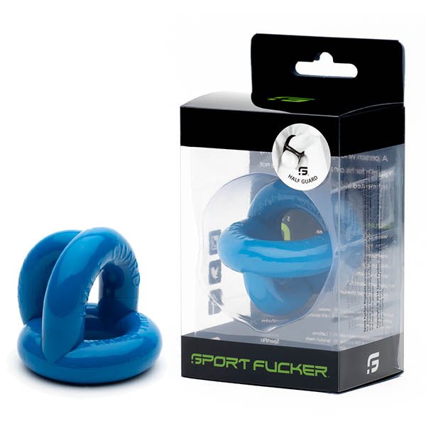 Sport Fucker Half Guard - Police Blue Cock Ring - silkandsin