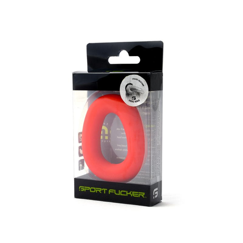Sport Fucker Hero Ring - Red - Red Cock Ring - silkandsin