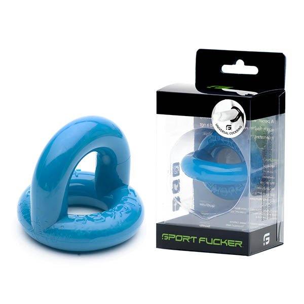 Sport Fucker Universal Cock Ring - Police Blue Cock & Balls Ring - silkandsin