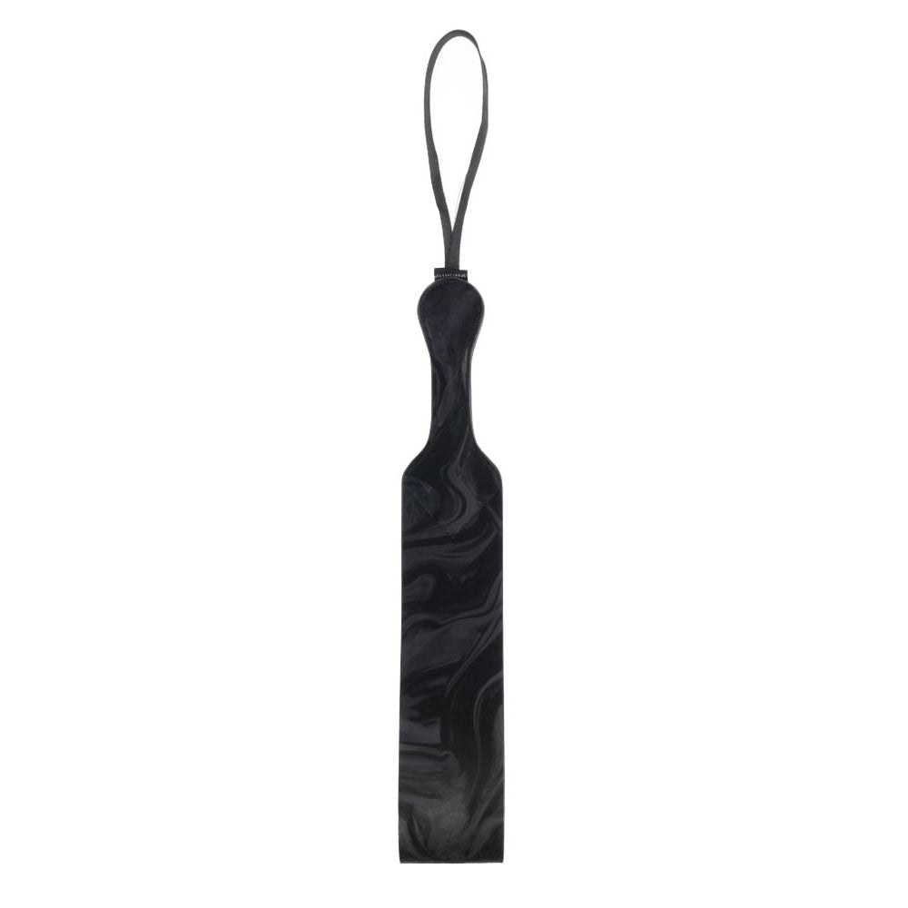 SPORTSHEETS Velvet Noir Loop Paddle - Black 42 cm Paddle - silkandsin