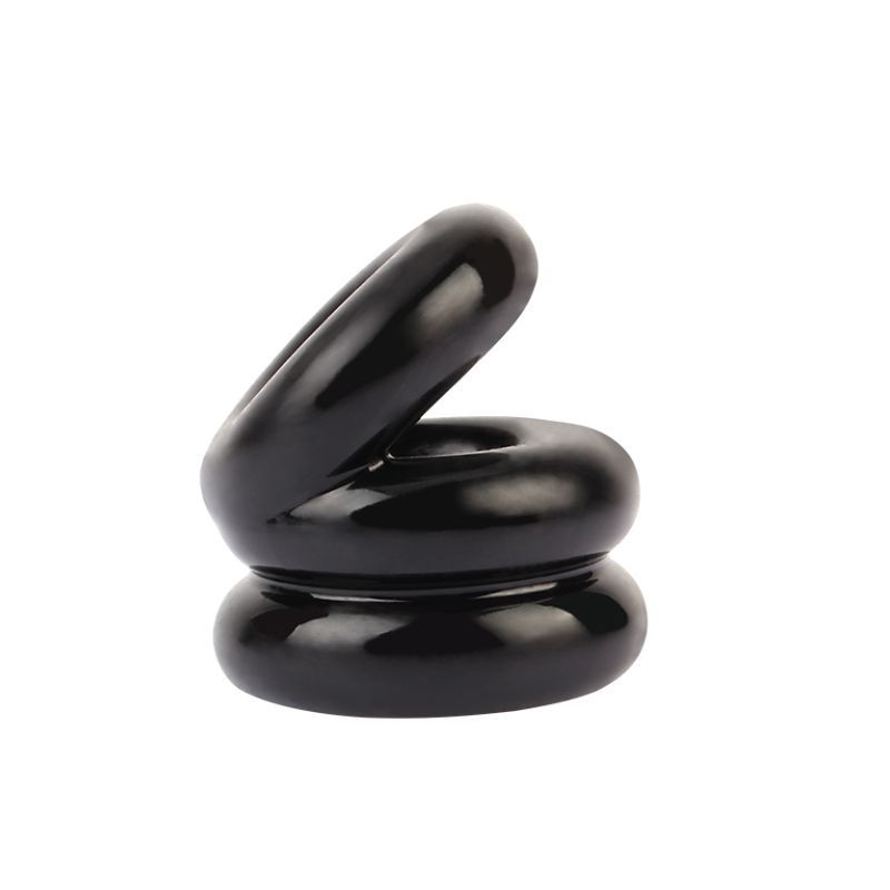 Stacked Dual Pleasure Ring Black - Silk and Sin