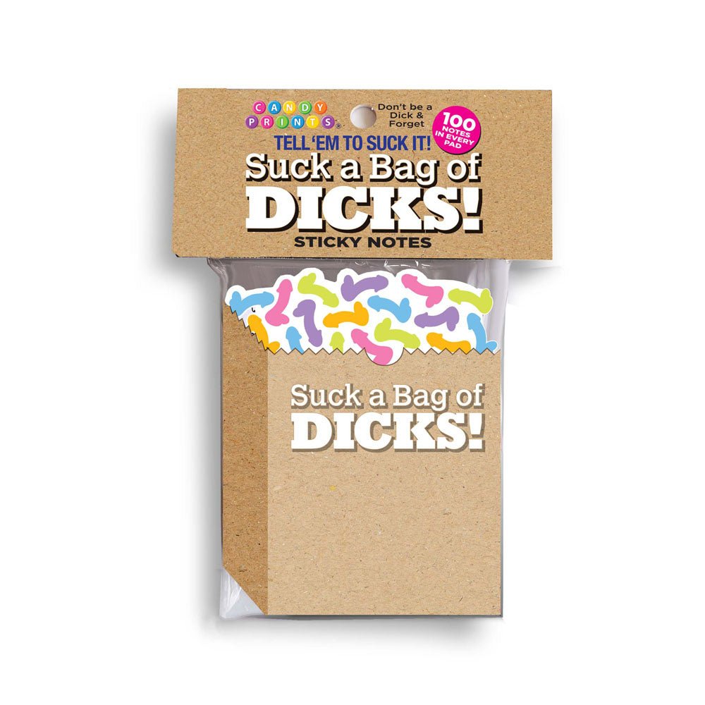 Suck A Bag Of Dicks! Sticky Notes - Novelty Sticky Notes - 100 Pack - Silk and Sin