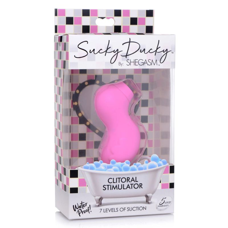 Sucky Ducky Silicone Clitoral Stimulator Pink - Silk and Sin