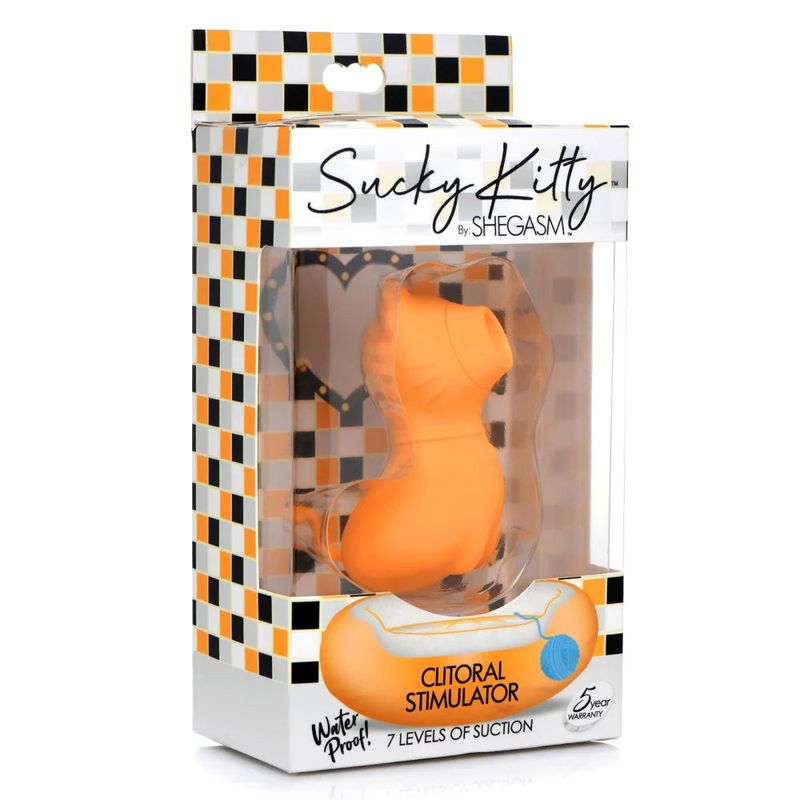 Sucky Kitty 7X Clitoral Stimulator Orange - Silk and Sin