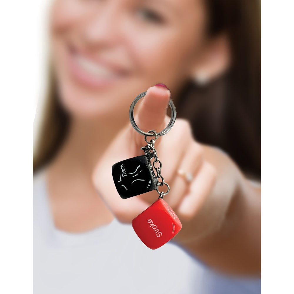 Super Fun Key Chain - Sex Dice - Erotic Dice Novelty Keychain - Silk and Sin