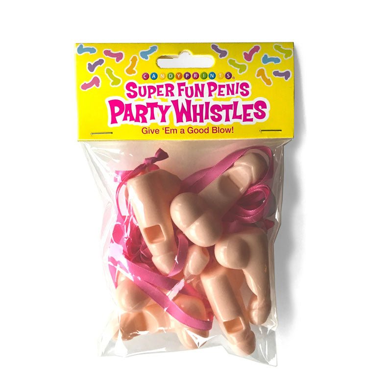Super Fun Penis Party Whistles - Hens Party Novelties - 8 Pack - Silk and Sin