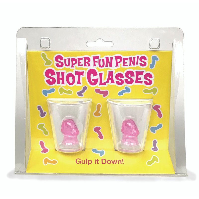 Super Fun Penis Shot Glasses - Set of 2 - silkandsin