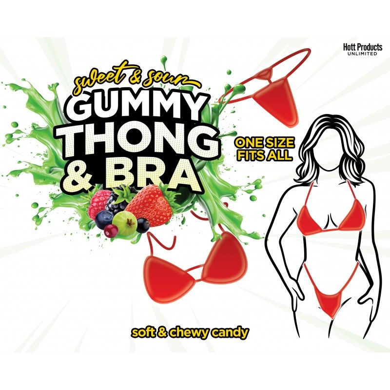 Sweet and Sour Gummy Thong and Bra - Silk and Sin