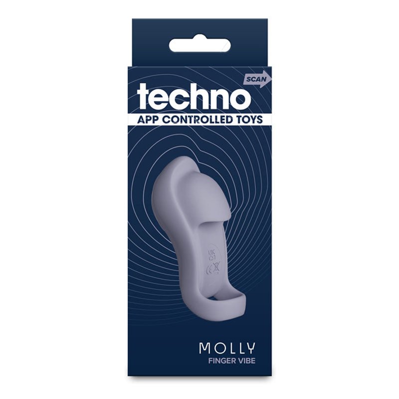 Techno - Molly - Grey USB Rechargeable Finger Stimulator with App Control - Silk and Sin