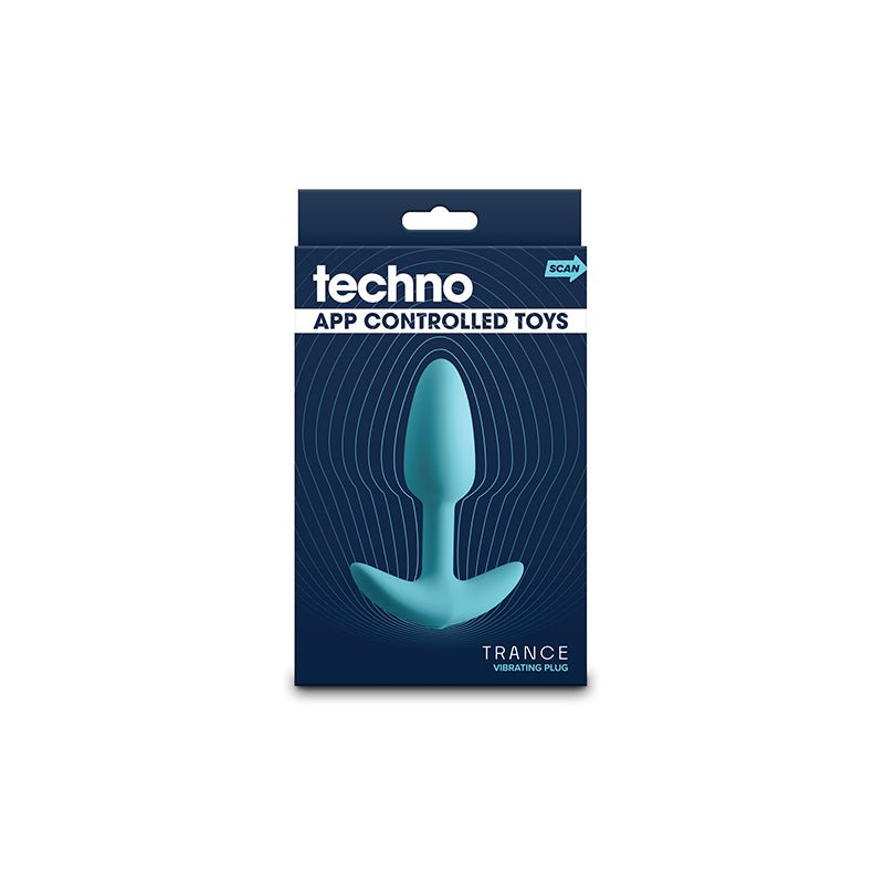 Techno - Trance - Blue 10.9 cm USB Rechargeable Butt Plug with App Control - Silk and Sin