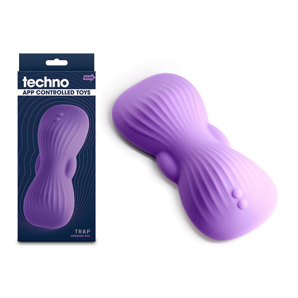 Techno - Trap - Purple - Purple USB Rechargeable Vibrating Grind Pad with App Control - Silk and Sin