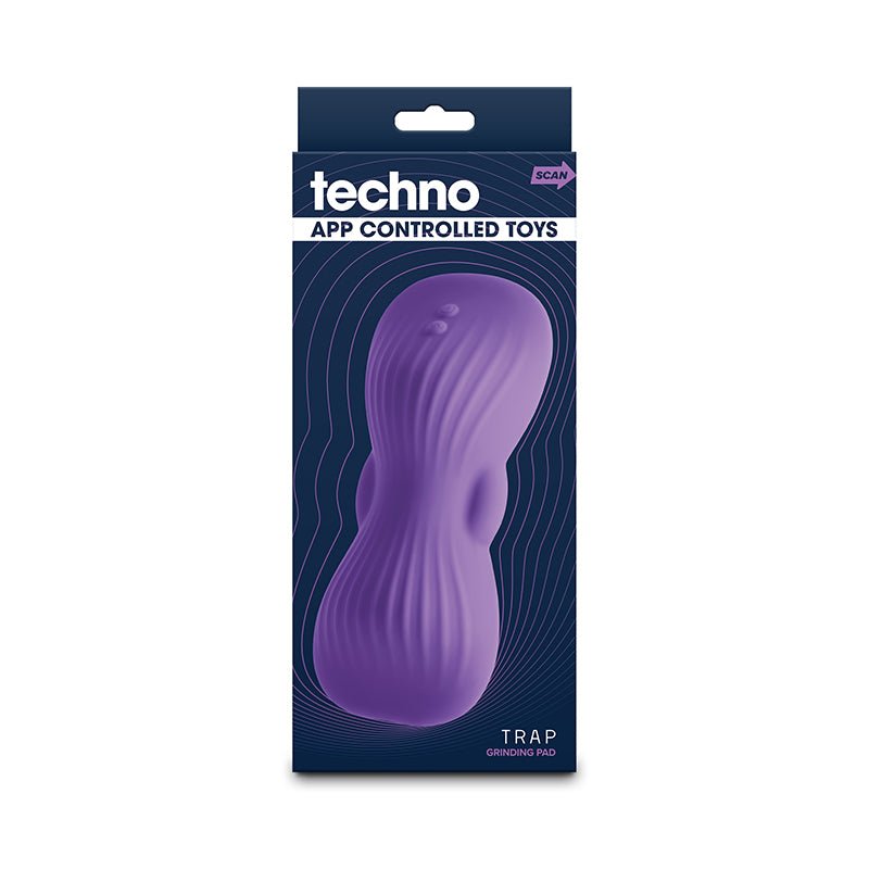 Techno - Trap - Purple - Purple USB Rechargeable Vibrating Grind Pad with App Control - Silk and Sin