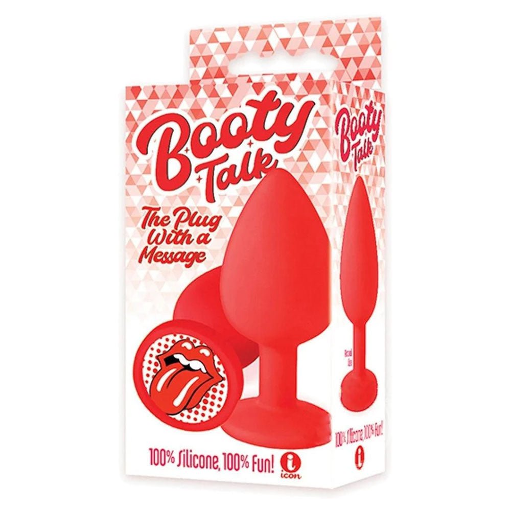 The 9's Booty Talk - Tongue - Red Butt Plug - Silk and Sin