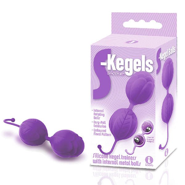 The 9's S-Kegels - Purple Silicone Kegel Balls - Silk and Sin