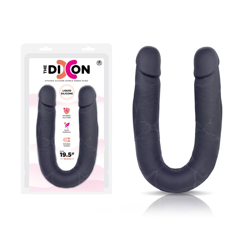 The Dixon - Black - Black 50 cm Silicone Double Dong - Silk and Sin