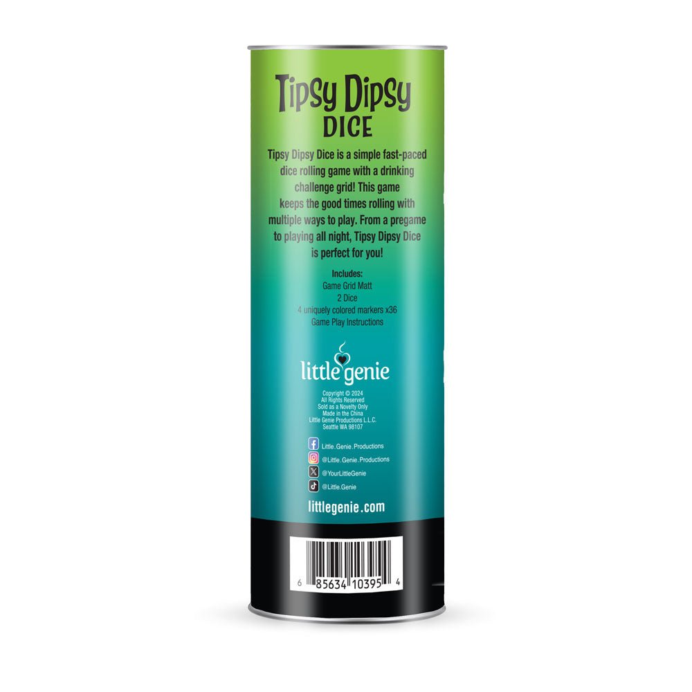 Tipsy Dipsy Dice - Drinking Game for Parties - Silk and Sin