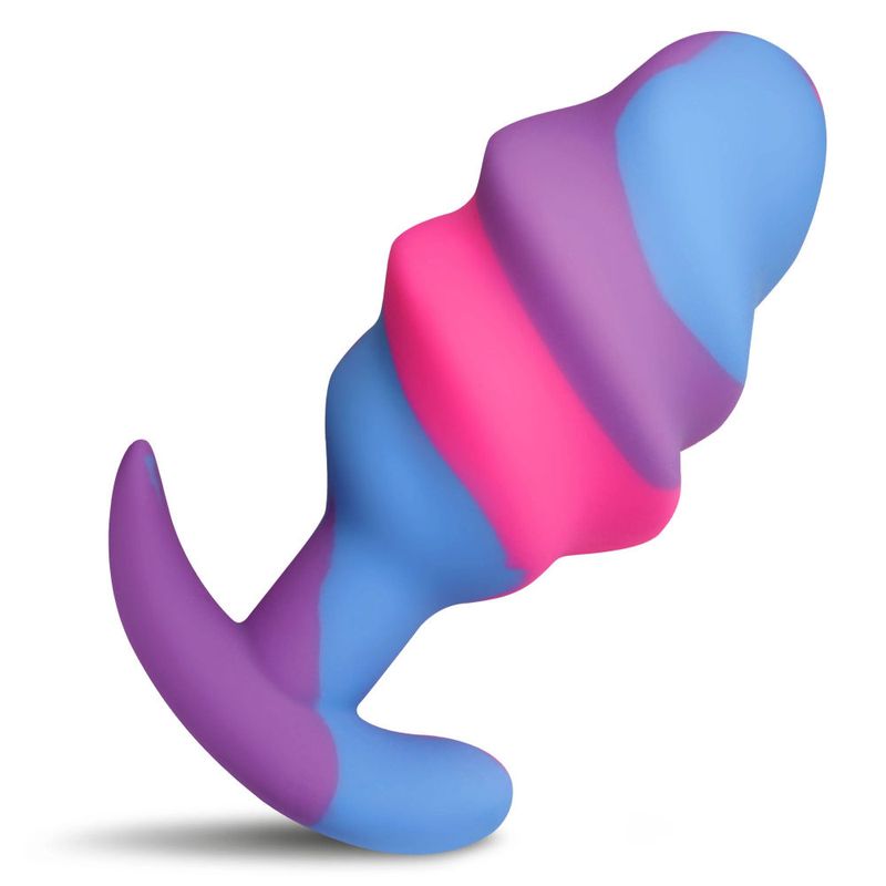 Unicorn Swirl Silicone Butt Plug Large - Silk and Sin