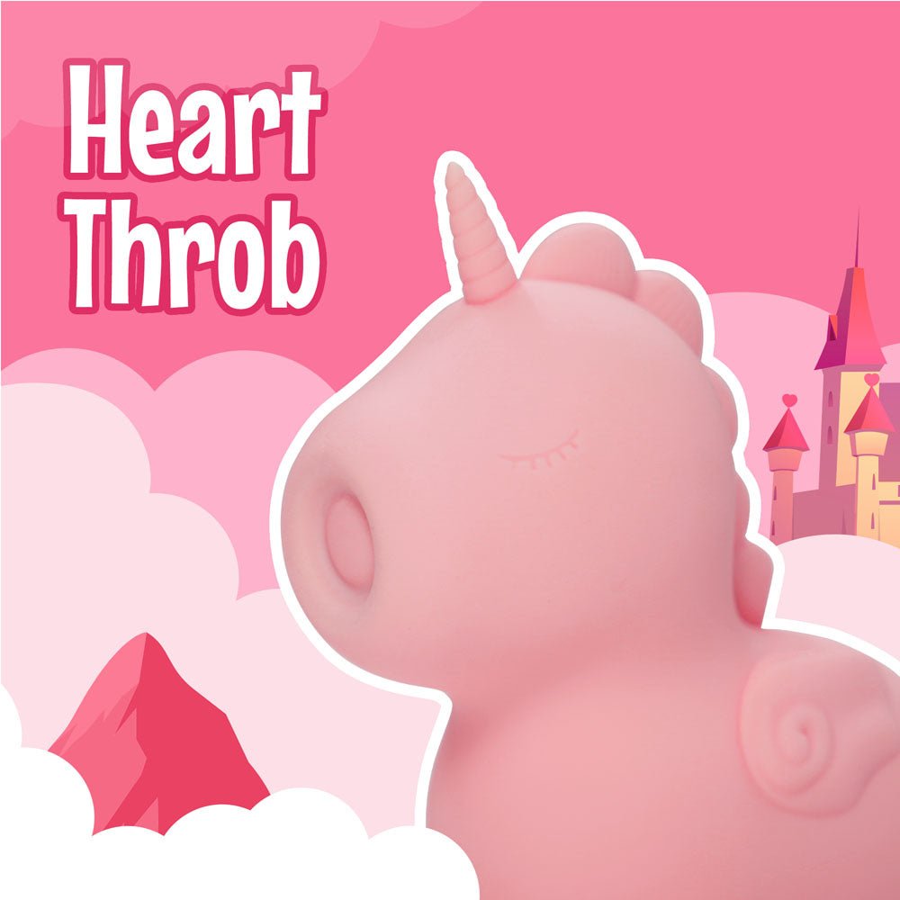 Unihorn - Heart Throb - Coral USB Rechargeable Flicking Stimulator - silkandsin