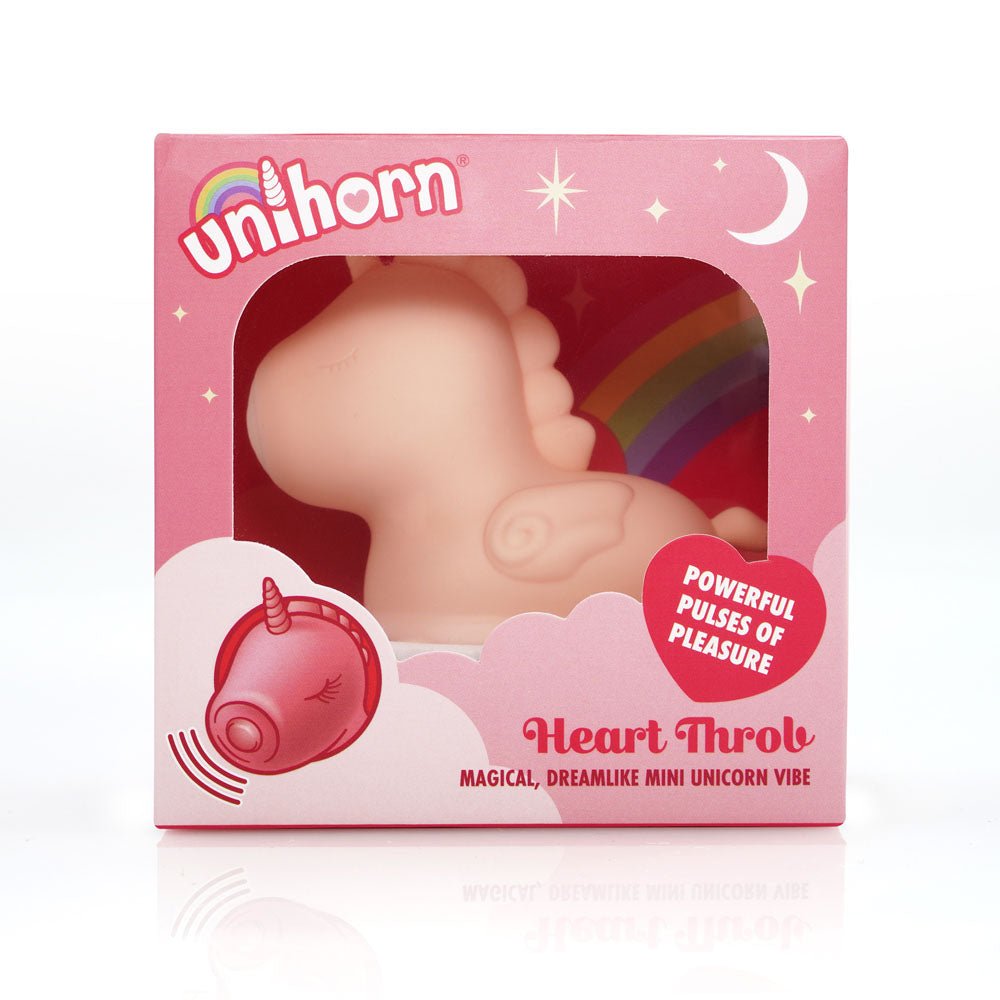 Unihorn - Heart Throb - Coral USB Rechargeable Flicking Stimulator - silkandsin