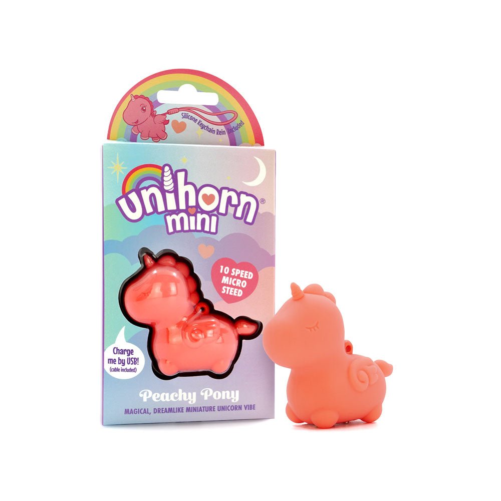 Unihorn Mini - Peachy Pony - Peach USB Rechargeable Stimulator - silkandsin