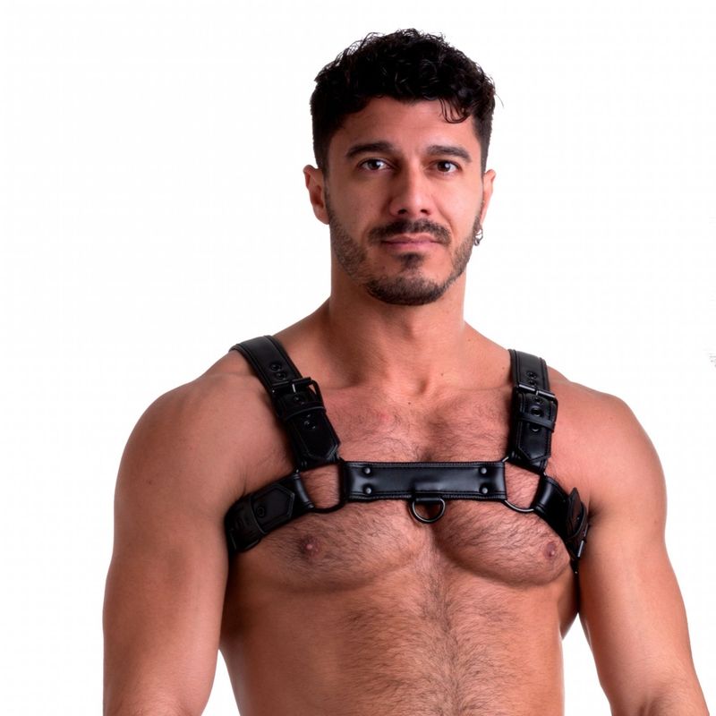 Vegan Bulldog Harness Black - Silk and Sin