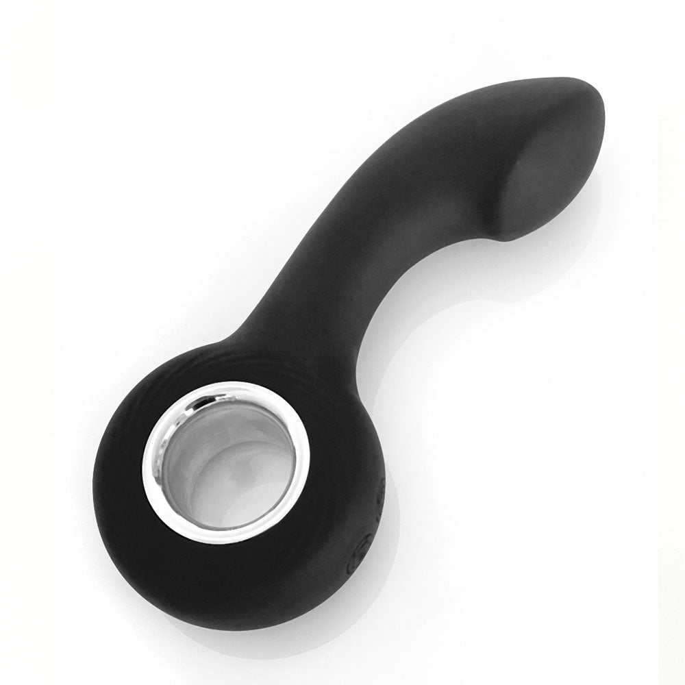 VERS Rechargeable Silicone P - Spot Vibe - Black 13 cm USB Rechargeable Prostate Massager - silkandsin