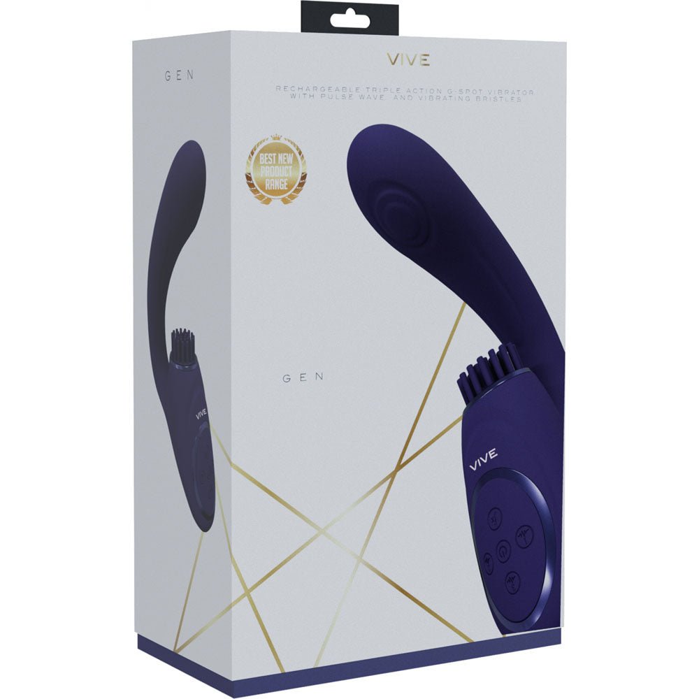 VIVE Gen - Purple - Purple USB Rechargeable Triple Motor Vibrator - silkandsin