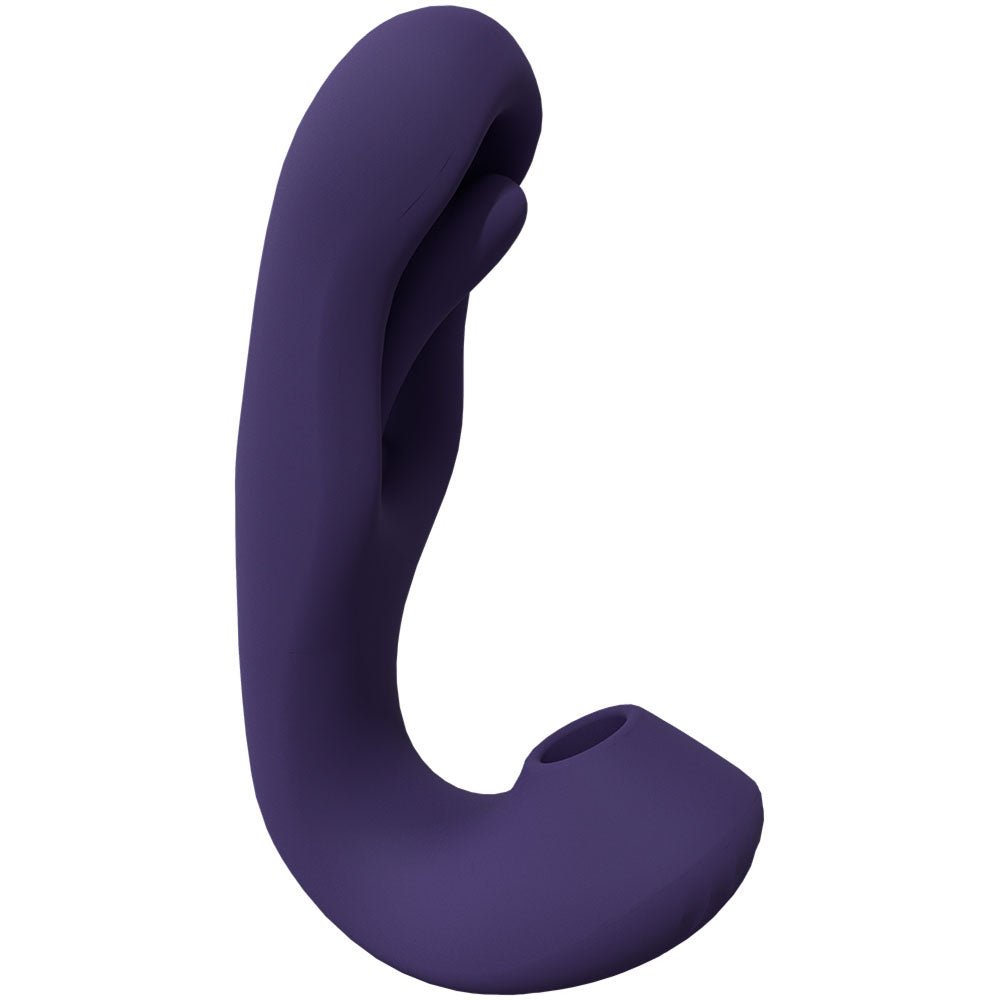 VIVE Yuna - Purple - Purple USB Rechargeable Flapping Vibrator with Air Pulsation - silkandsin