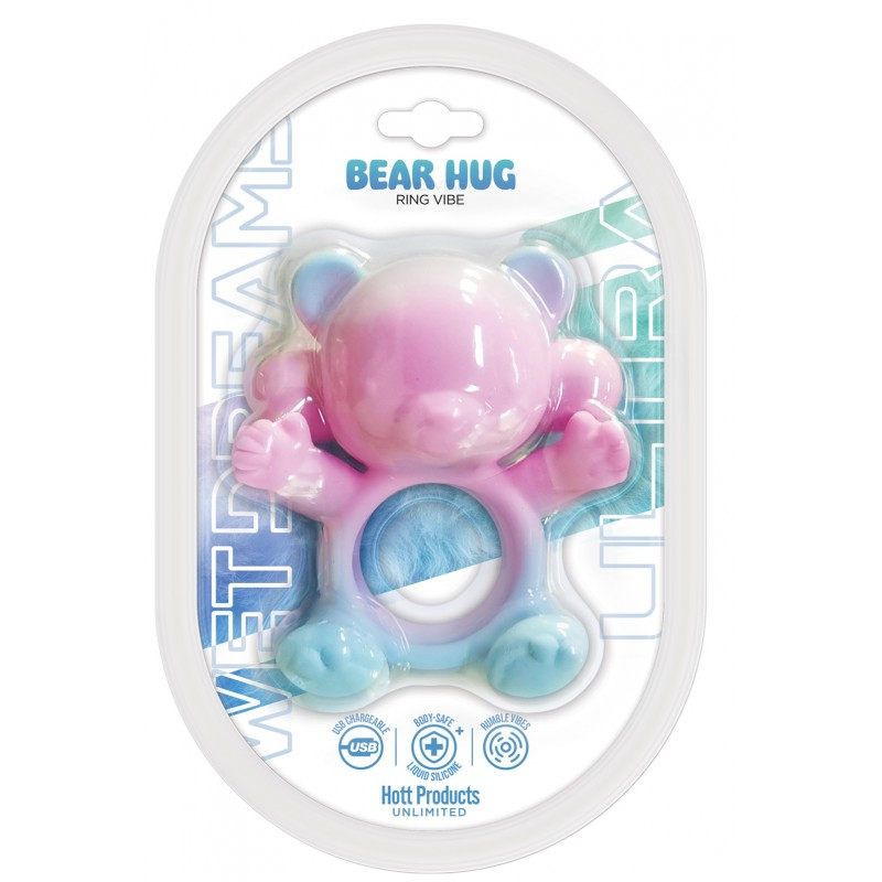 Wet Dreams Ultra 20 Mode USB Silicone Bear Hug Cock Ring - Silk and Sin