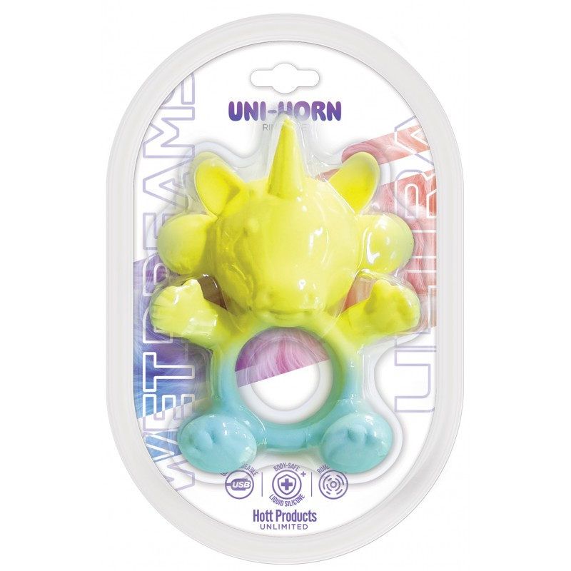 Wet Dreams Ultra 20 Mode USB Silicone UniHorn Cock Ring - Silk and Sin