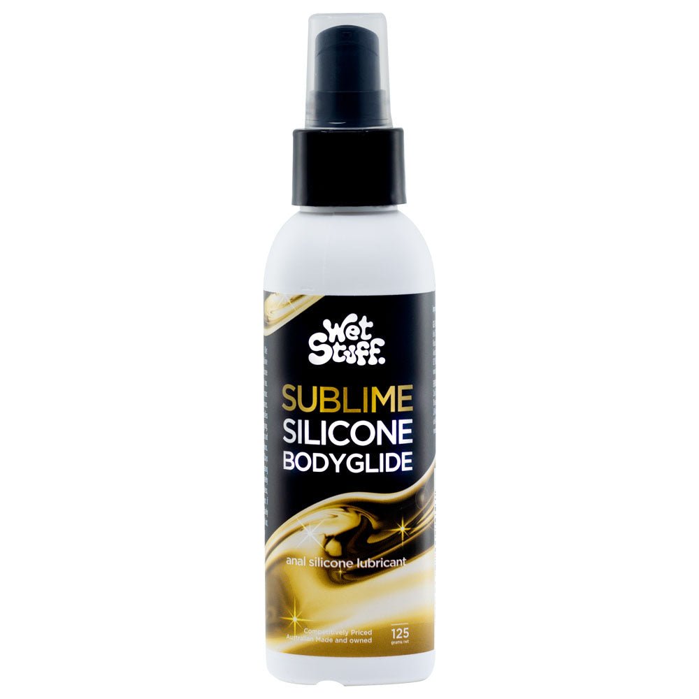 Wet Stuff Sublime - 125g Pump Top - Anal Silicone Lubricant - 125 gram Pump Bottle - Silk and Sin