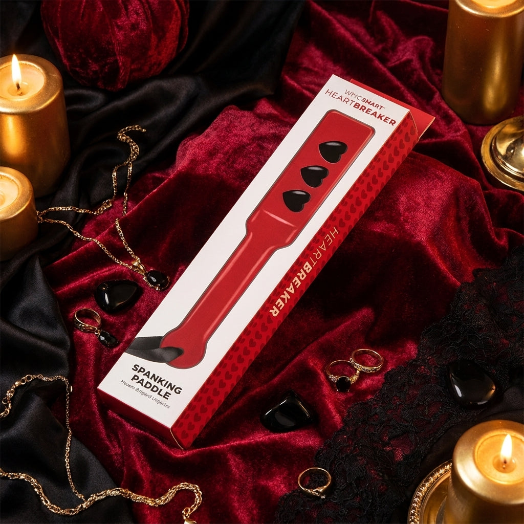 WhipSmart Heartbreaker Spanking Paddle - Red Spanking Paddle - silkandsin