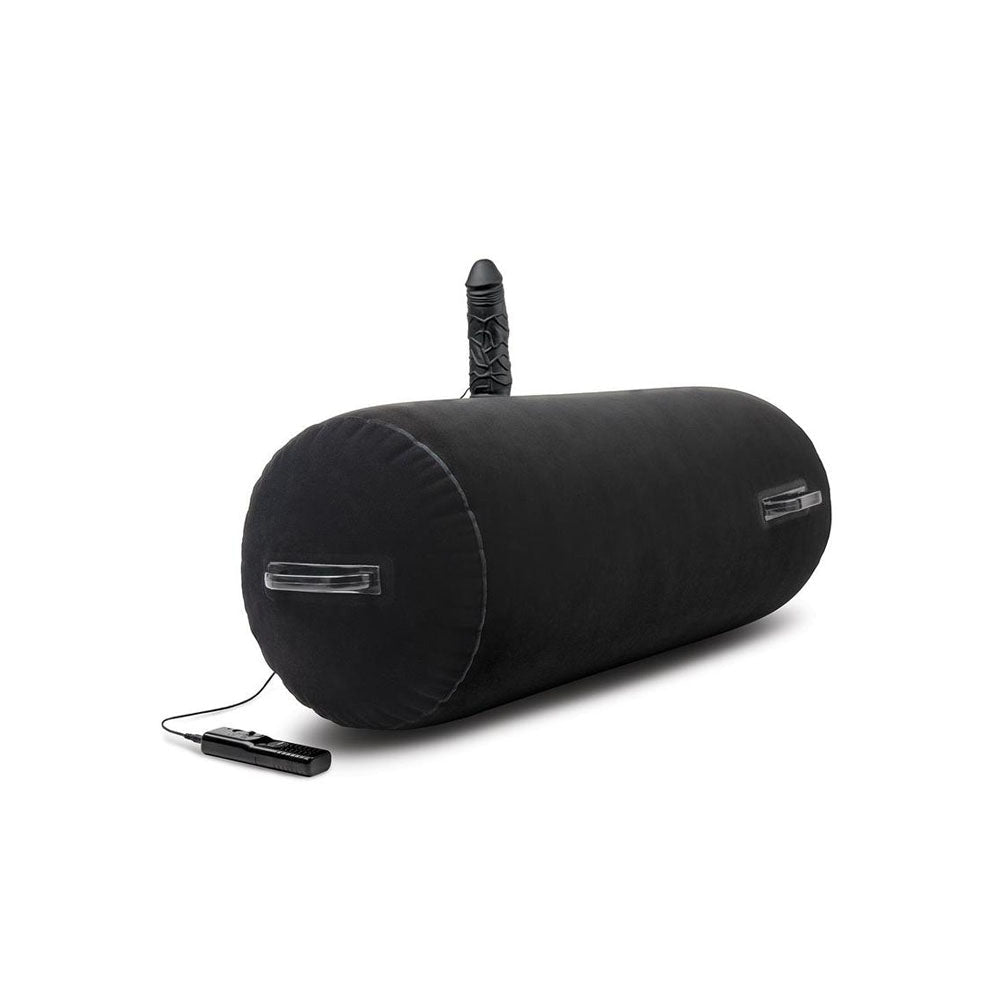 Whipsmart Inflatable Bangin Bolster - Black Inflatable Cushion with 6'' Vibrating Dong - silkandsin