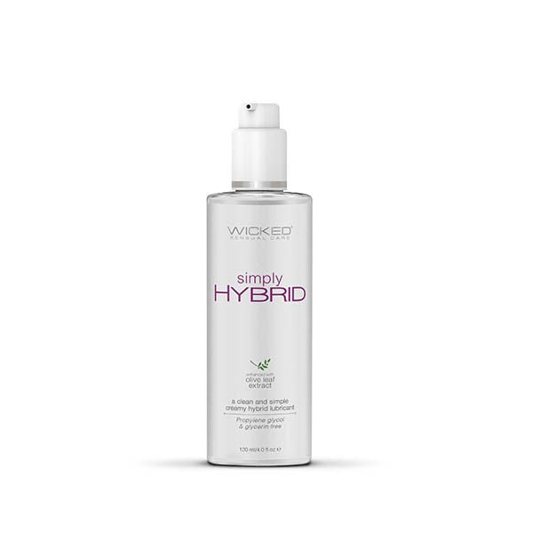 Wicked Simply Hybrid - Water & Silicone Blended Lubricant - 120 ml (4 oz) Bottle - Silk and Sin