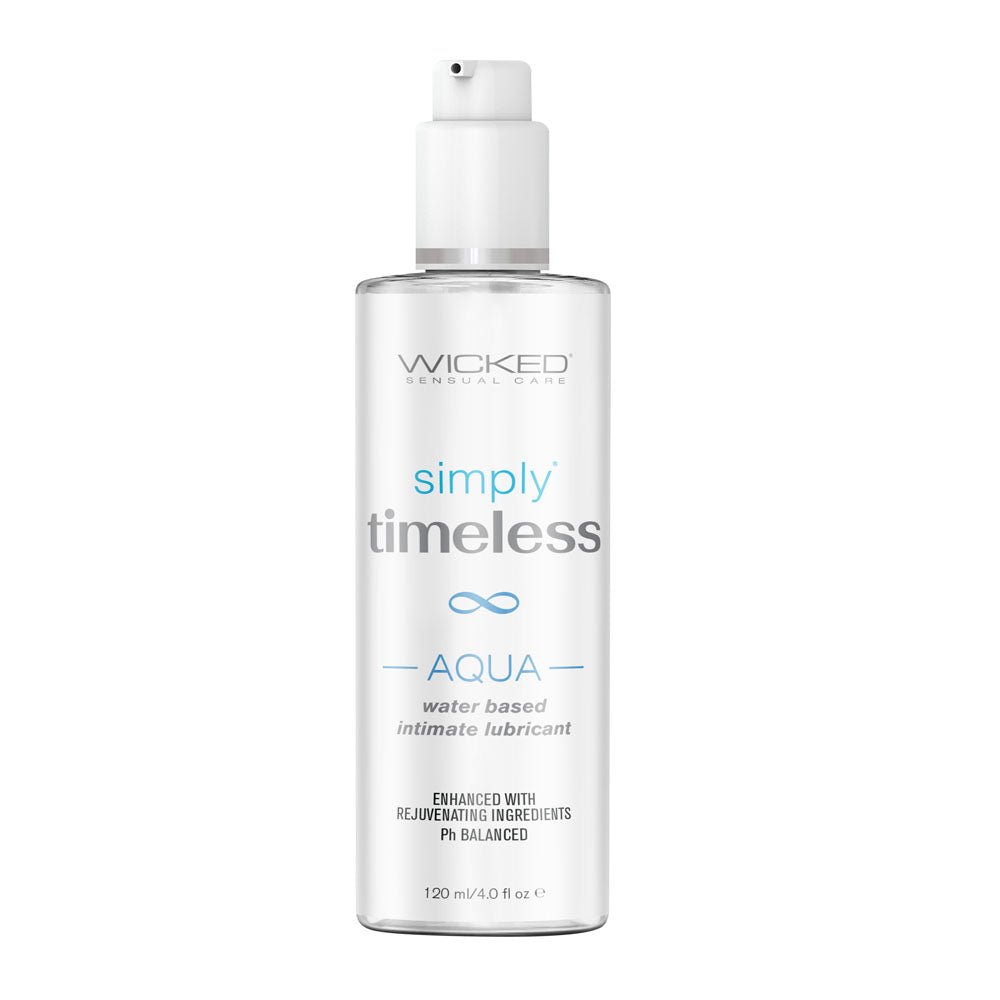 Wicked Simply Timeless Aqua - Water Based Lubricant - 120 ml (4 oz) Bottle - Silk and Sin