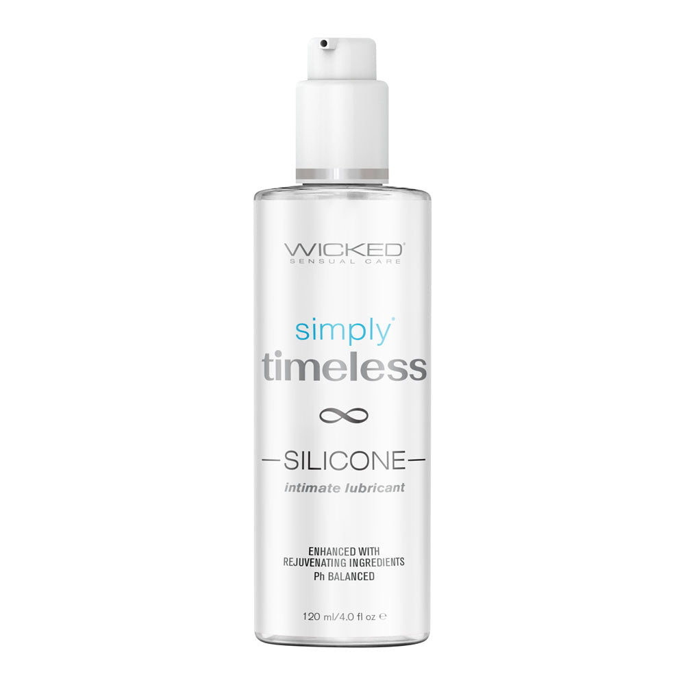 Wicked Simply Timeless Silicone - Silicone Based Lubricant - 120 ml (4 oz) Bottle - Silk and Sin