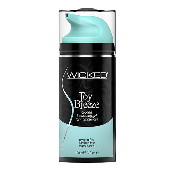 Wicked Toy Breeze - Cooling Glycerin Free Water Based Lubricant - 100 ml (3.3 oz) Bottle - Silk and Sin