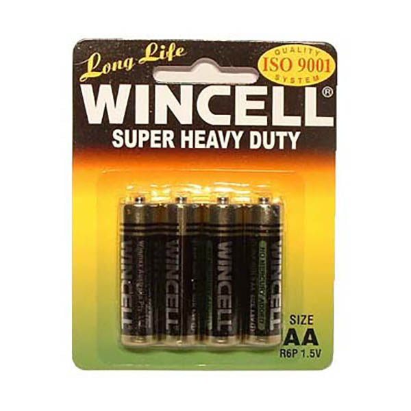 Wincell AA Super Heavy Duty Batteries - Super Heavy Duty Batteries - AA 4 Pack - Silk and Sin