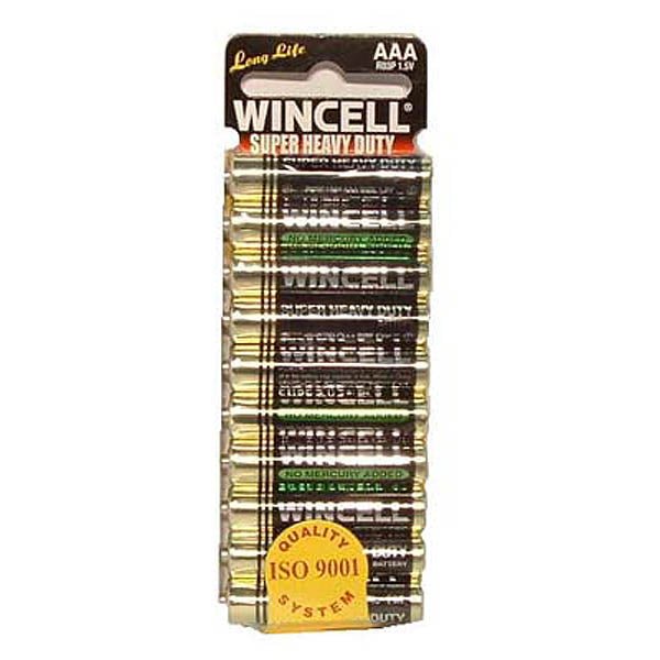 Wincell AAA Super Heavy Duty Batteries - Super Heavy Duty Batteries - AAA 10 Pack - Silk and Sin